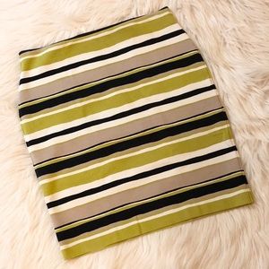 Ann Taylor Factory Bodycon Striped Skirt Sz 2